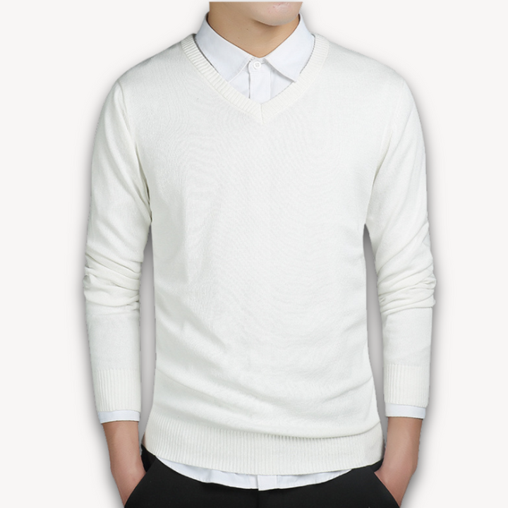 V Ausschnitt Pullover | Schmaler Schnitt für Business und Alltag