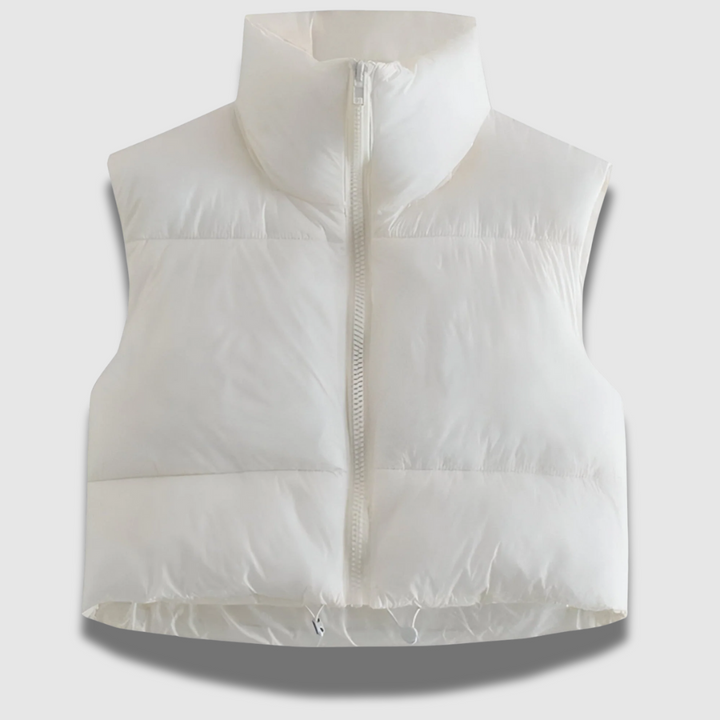Gilet Donna Imbottito Senza Maniche Scollo Girocollo