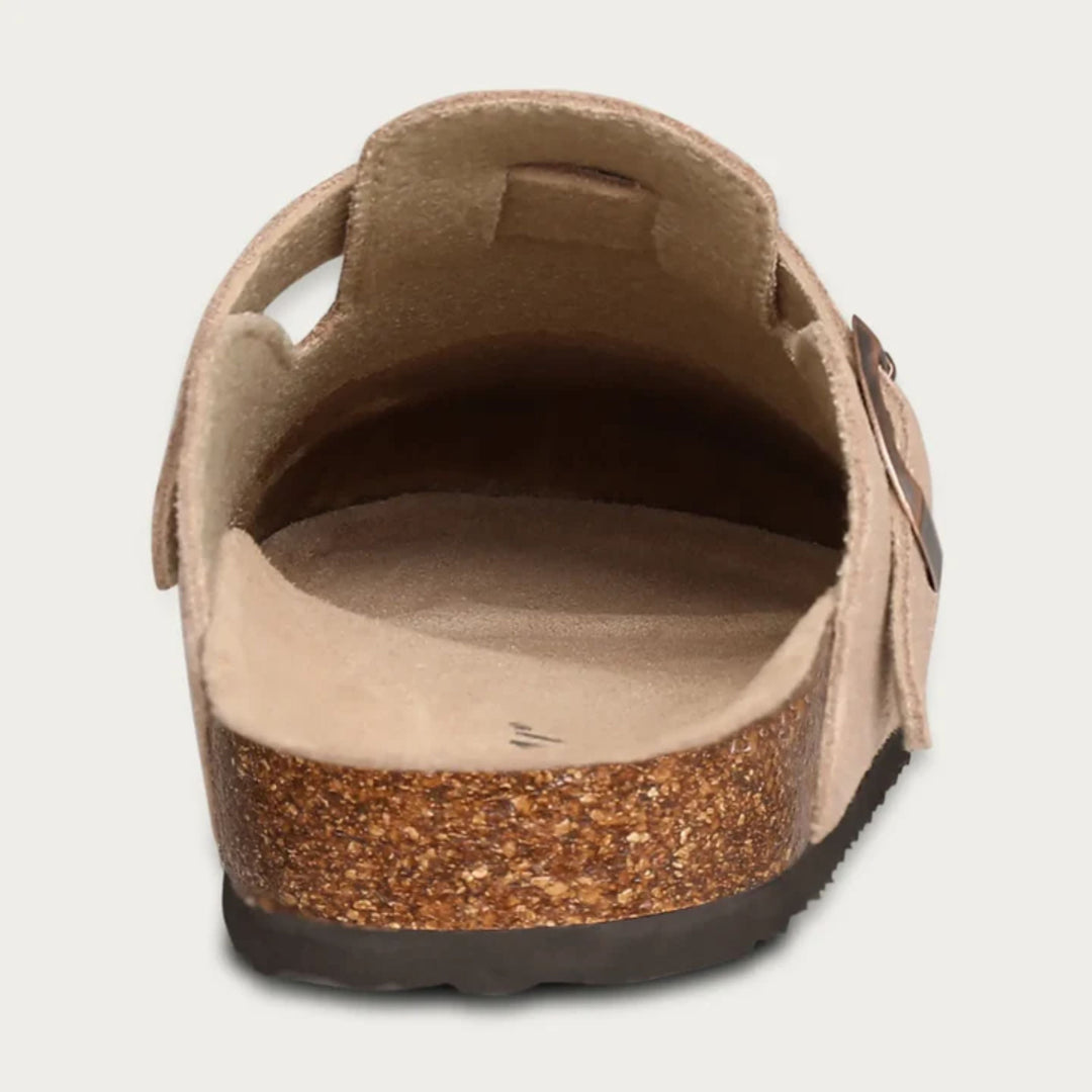 Wildleder Clogs Herren | Orthopädisches Fußbett & Verstellbare Schnalle