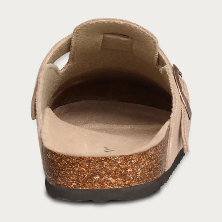 Wildleder Clogs Herren | Orthopädisches Fußbett & Verstellbare Schnalle