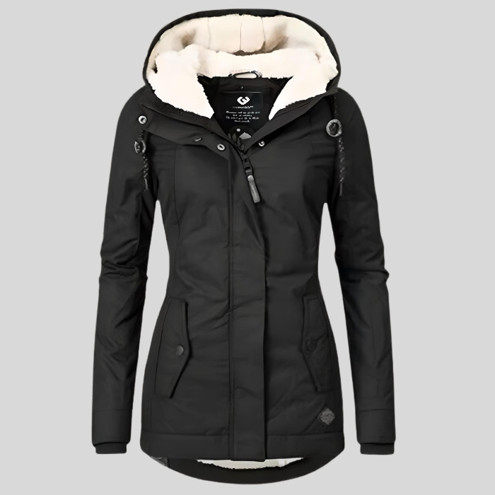 Winterjacke Damen | Gefütterte Kapuzenjacke Damen | Winddicht & Warm für kalte Tage