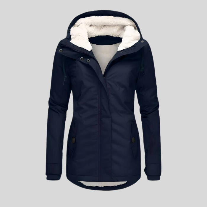 Winterjacke Damen | Gefütterte Kapuzenjacke Damen | Winddicht & Warm für kalte Tage