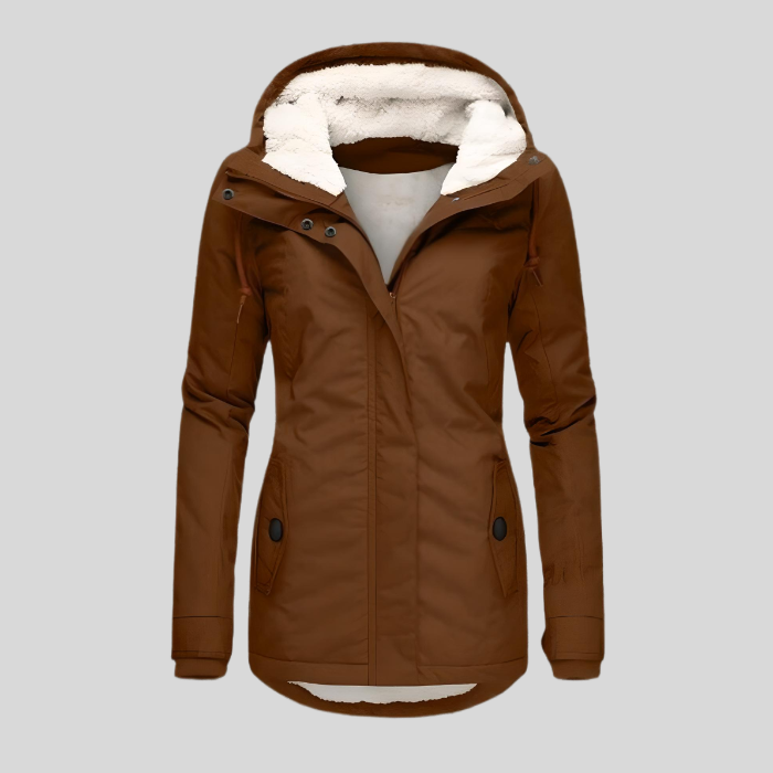 Winterjacke Damen | Gefütterte Kapuzenjacke Damen | Winddicht & Warm für kalte Tage