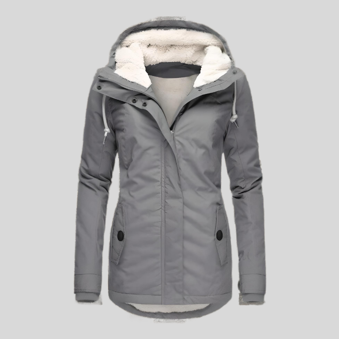 Winterjacke Damen | Gefütterte Kapuzenjacke Damen | Winddicht & Warm für kalte Tage