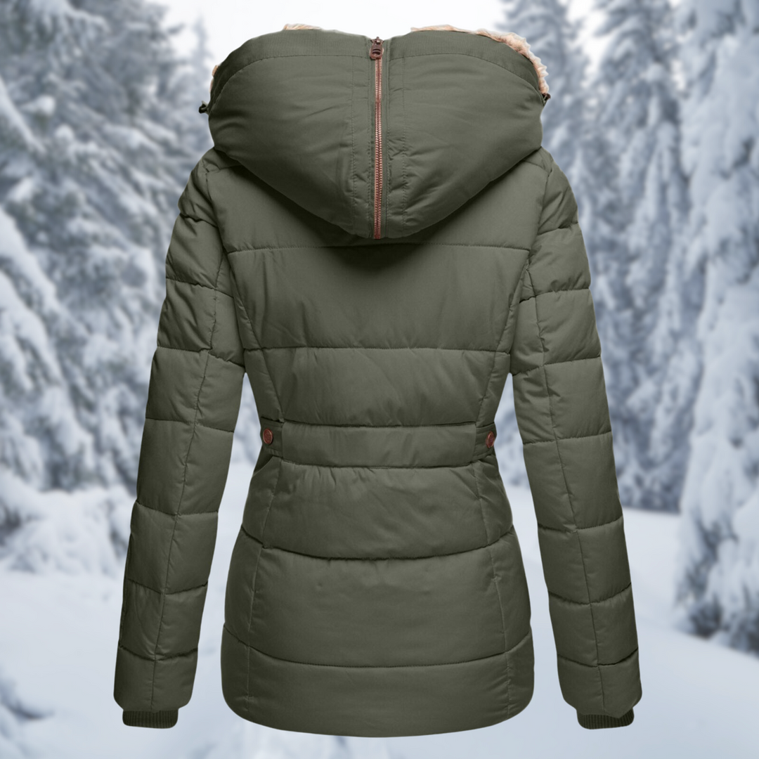 Winterjacke Damen | Steppjacke Damen | Tailliert & Abnehmbare Kapuze für Flexibilität