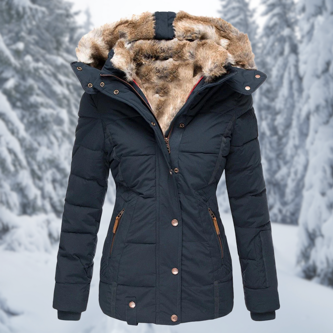 Winterjacke Damen | Steppjacke Damen | Tailliert & Abnehmbare Kapuze für Flexibilität