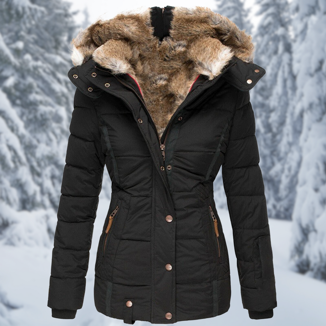 Winterjacke Damen | Steppjacke Damen | Tailliert & Abnehmbare Kapuze für Flexibilität