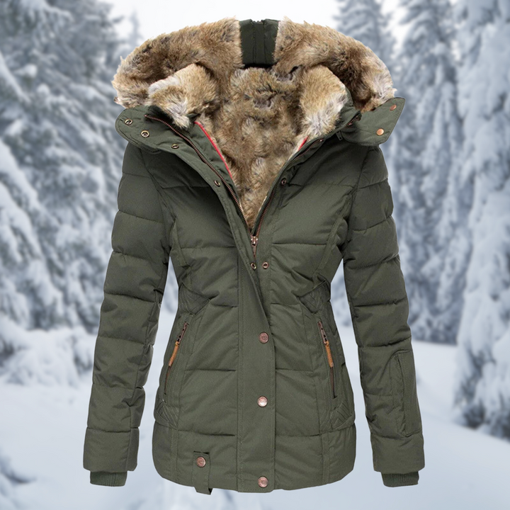 Winterjacke Damen | Steppjacke Damen | Tailliert & Abnehmbare Kapuze für Flexibilität