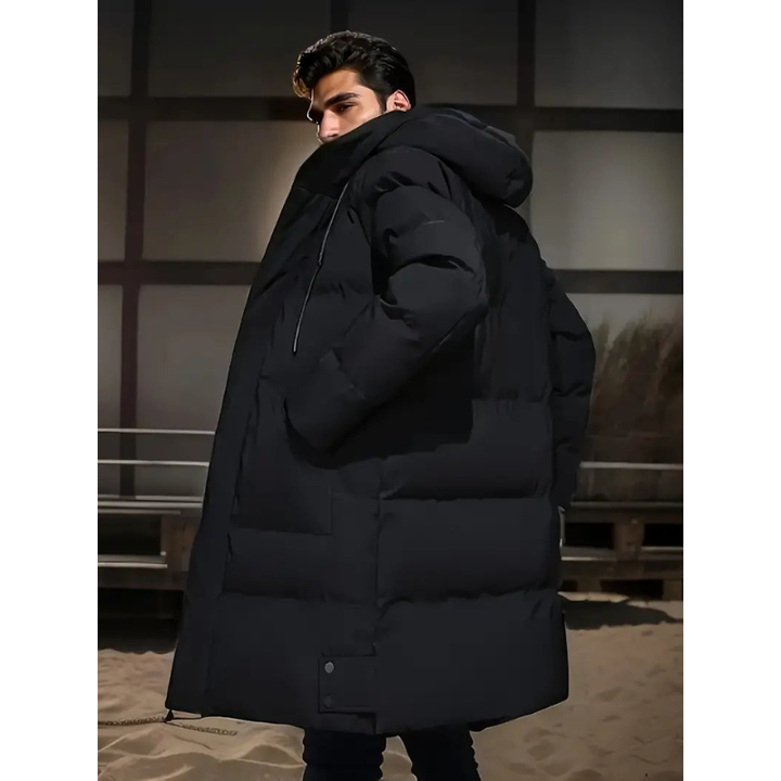 Winterjacke Herren | Lang Winterjacken für Herren | Langer Schnitt & Kapuze für Kälteschutz