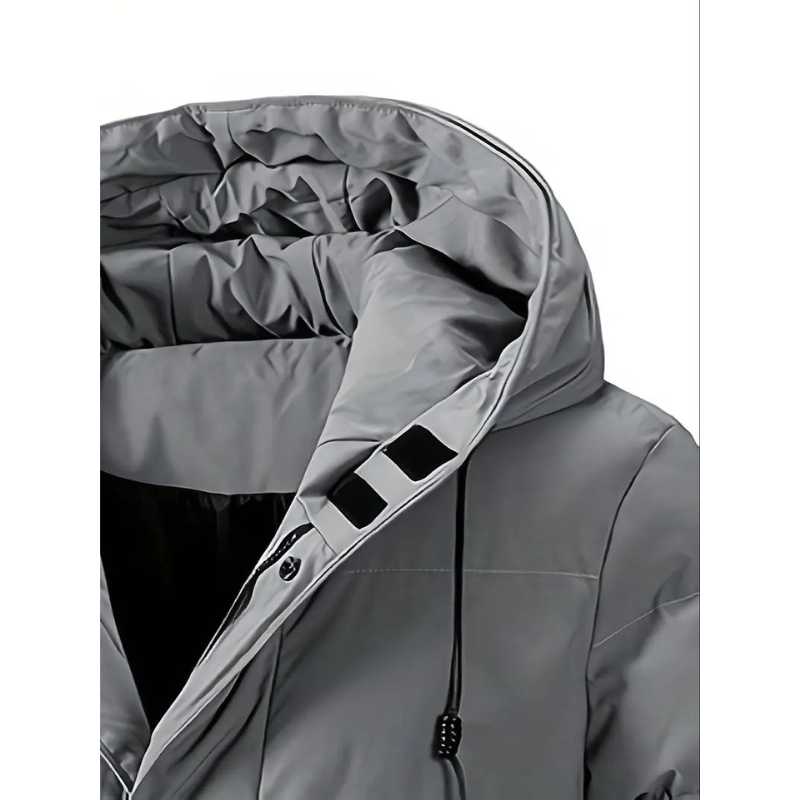 Winterjacke Herren | Lang Winterjacken für Herren | Langer Schnitt & Kapuze für Kälteschutz