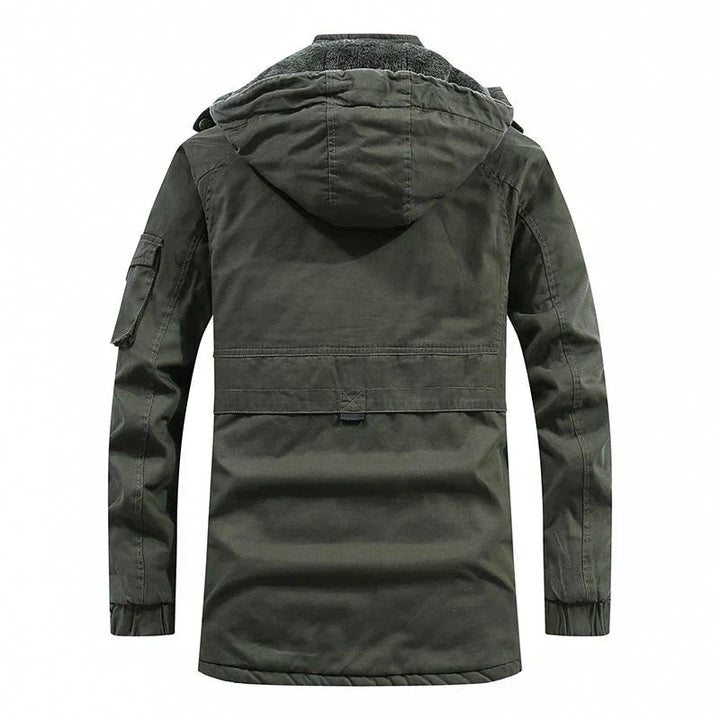 Winterjacke Mantel Herren | Verdeckter Zip & Kapuze gegen Kälte