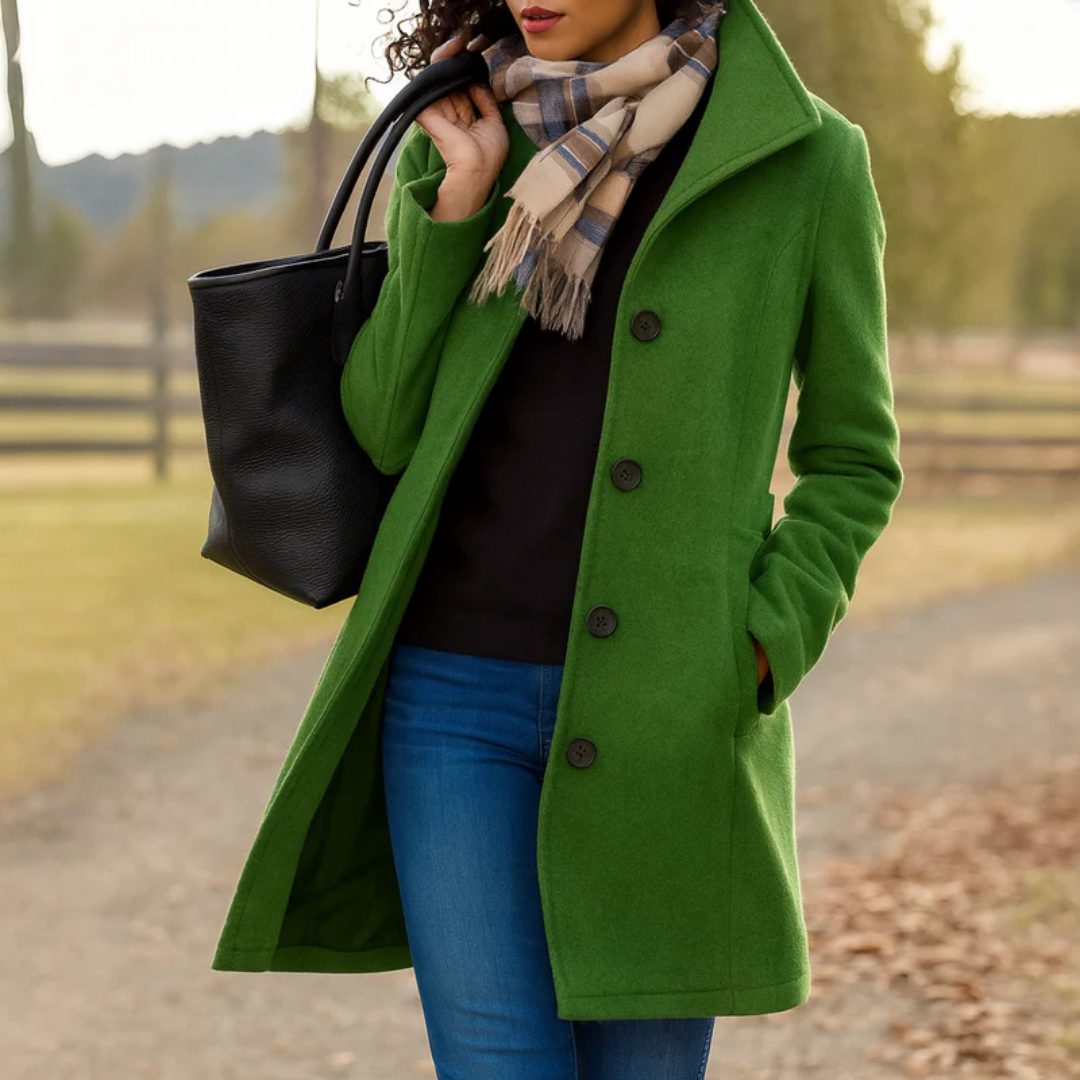 Wintermantel Damen | Hochstellkragen & Eingrifftaschen