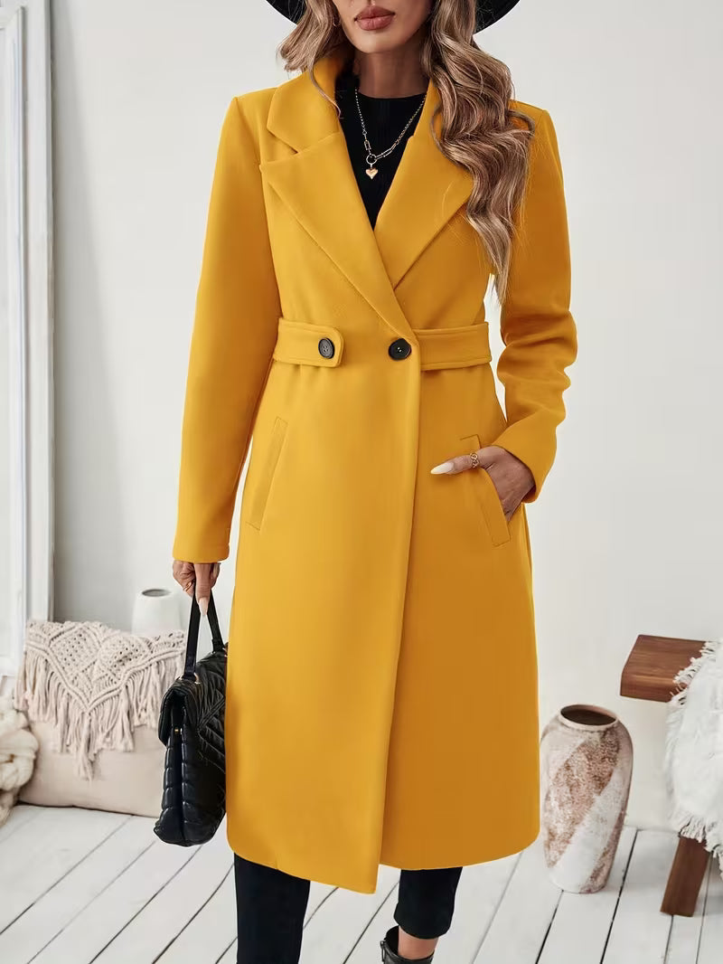 Wintermantel Damen | Trenchcoat | Gürtel-Taille & Wärmend