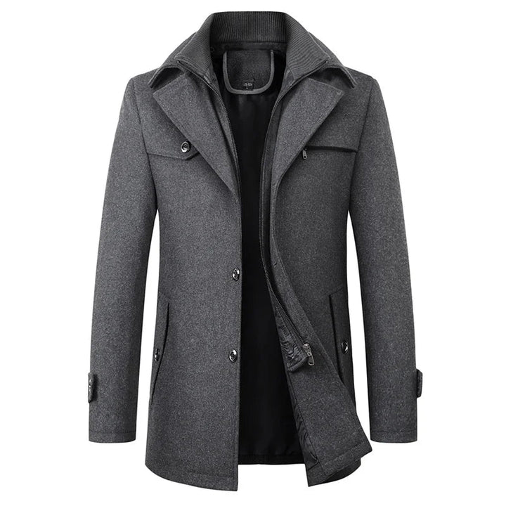 Wintermantel Herren | Eleganter Stehkragen | Warm & Stilvoll für Business