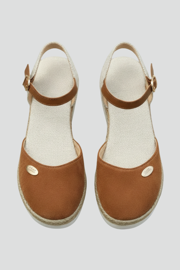Johanna | Damen Espadrille-Sandalen mit geschlossener Spitze und Slingback-Riemen