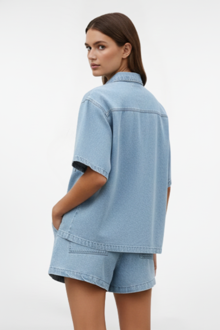 Beatrice | Damen-Kurzarm-Set mit Shorts