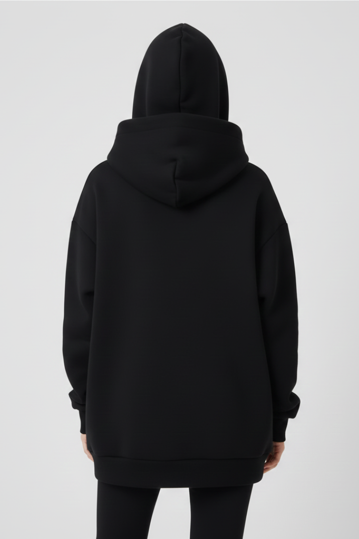 Emma | Damen Hoodie mit Hohem Kragen und Weiter Kapuze