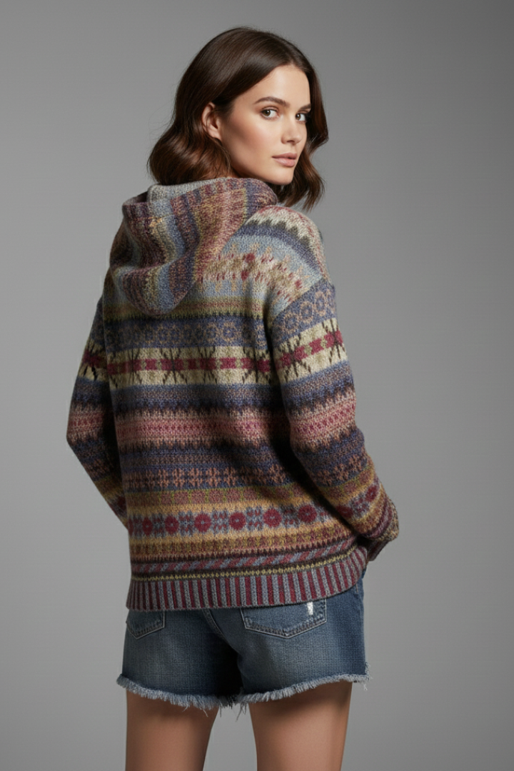 Edith | Damen Hoodie mit Kapuze und Rippbündchen