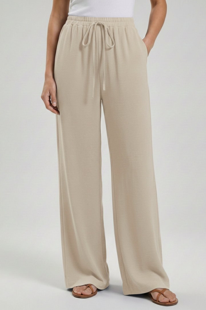 Daniela | Damen Palazzohose mit Kordelzugbund und Seitentaschen