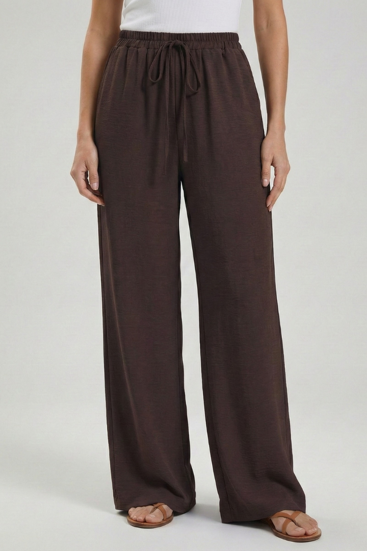 Daniela | Damen Palazzohose mit Kordelzugbund und Seitentaschen