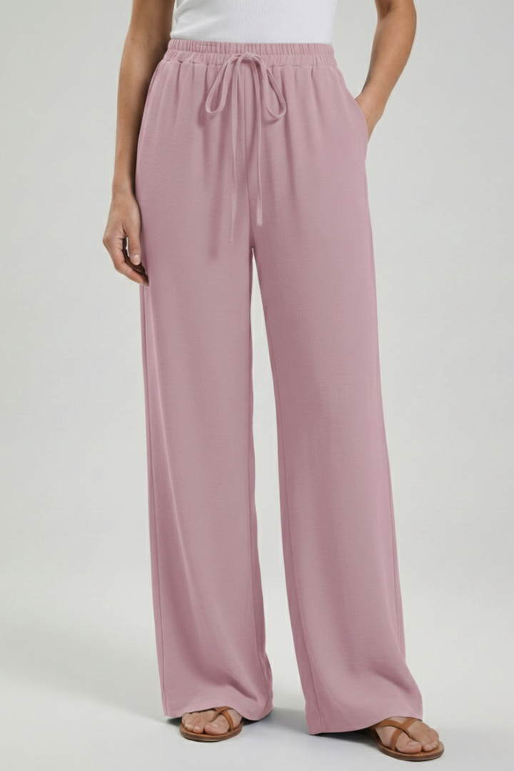 Daniela | Damen Palazzohose mit Kordelzugbund und Seitentaschen