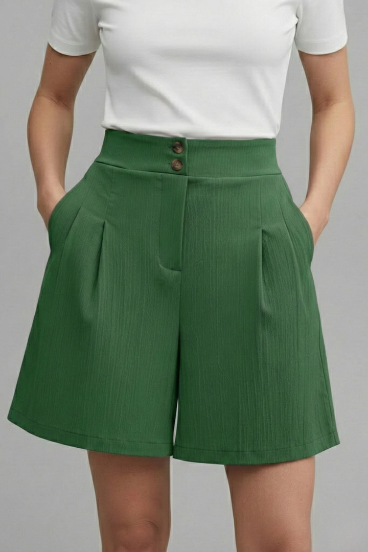 Eva | Damen-Shorts mit hoher Taille und weitem Bein
