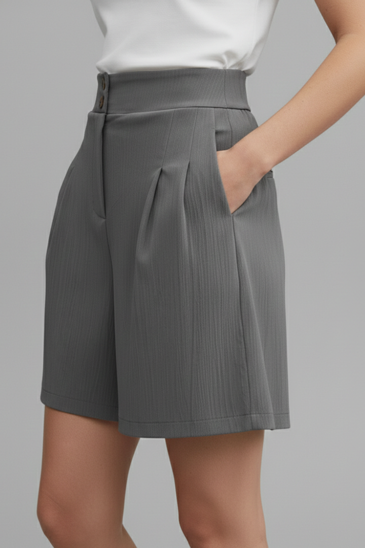 Eva | Damen-Shorts mit hoher Taille und weitem Bein