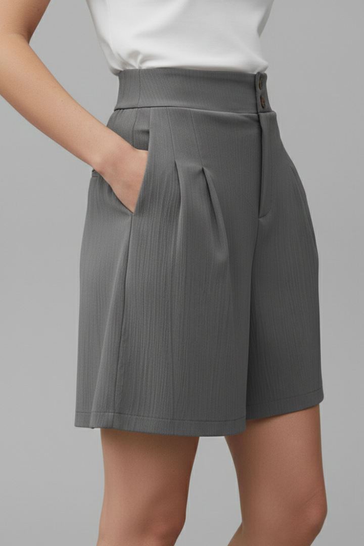Eva | Damen-Shorts mit hoher Taille und weitem Bein