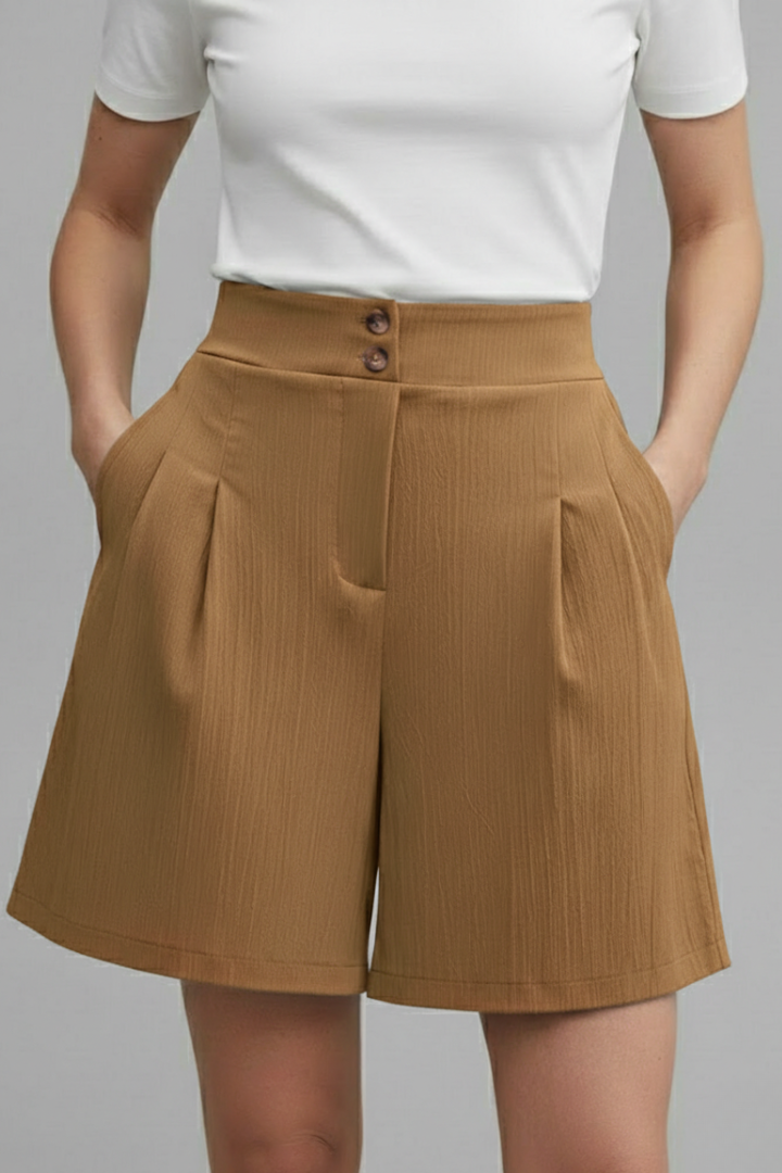 Eva | Damen-Shorts mit hoher Taille und weitem Bein