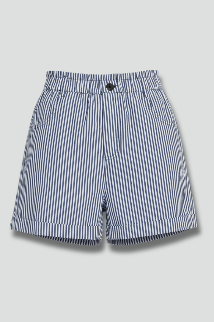 Jana | Damen-Shorts mit hoher Taille, Streifen und maßgeschneidertem Schnitt