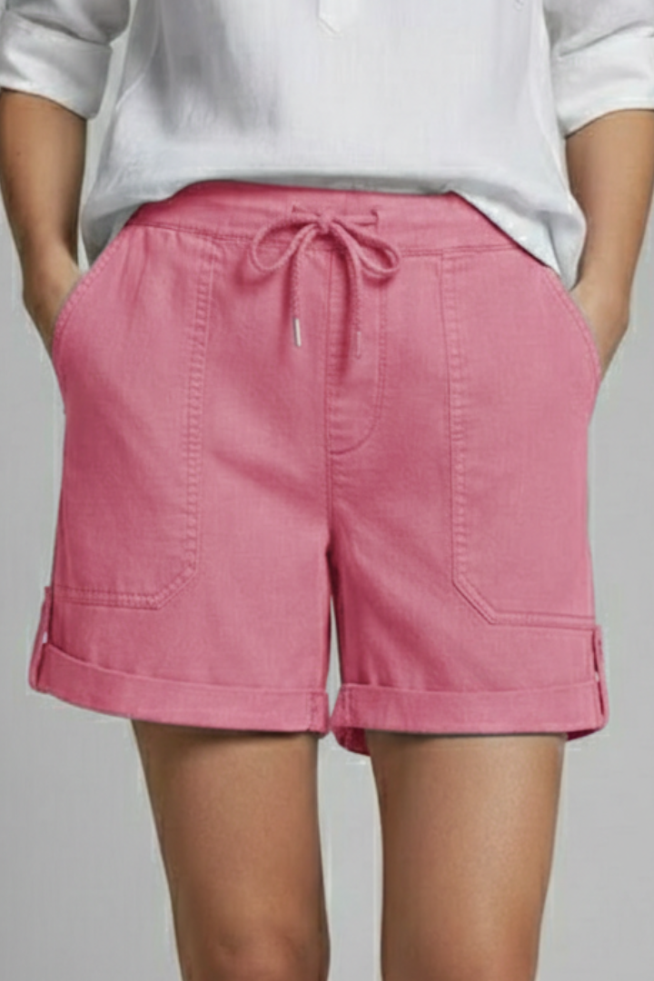 Hanna | Damen-Casual-Shorts mit Kordelzug und Taschen