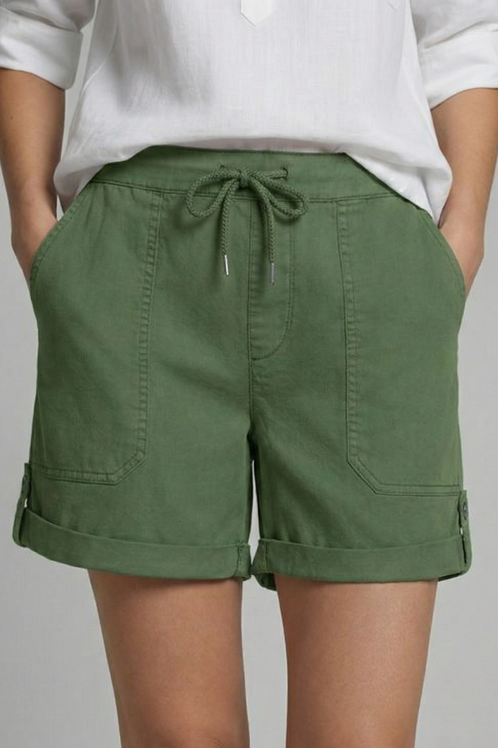 Hanna | Damen-Casual-Shorts mit Kordelzug und Taschen