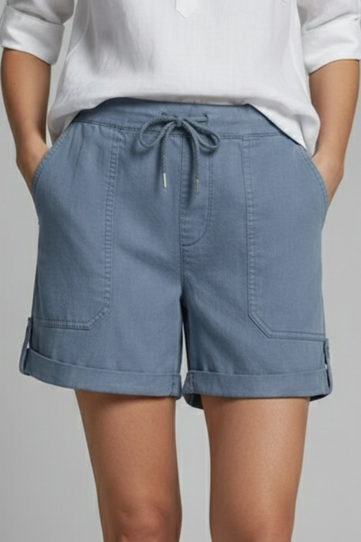 Hanna | Damen-Casual-Shorts mit Kordelzug und Taschen