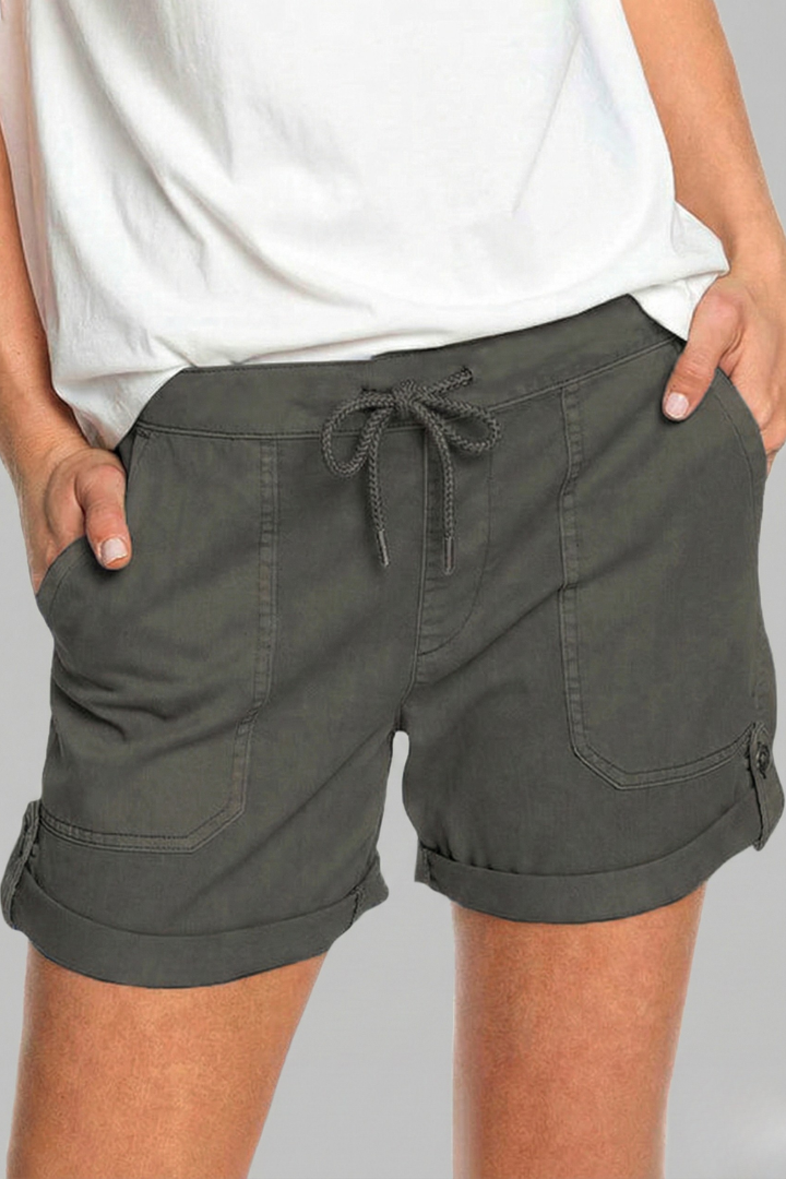 Hanna | Damen-Casual-Shorts mit Kordelzug und Taschen