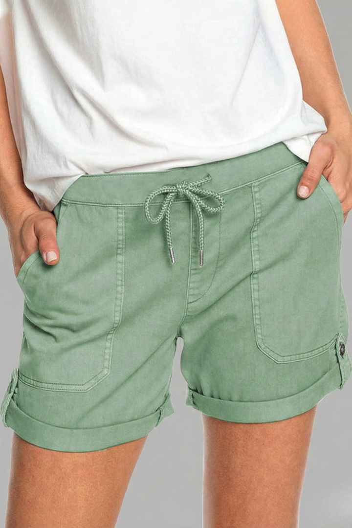 Hanna | Damen-Casual-Shorts mit Kordelzug und Taschen