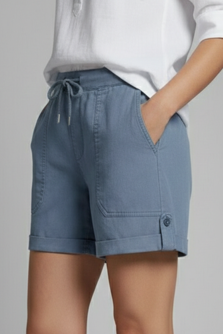 Hanna | Damen-Casual-Shorts mit Kordelzug und Taschen
