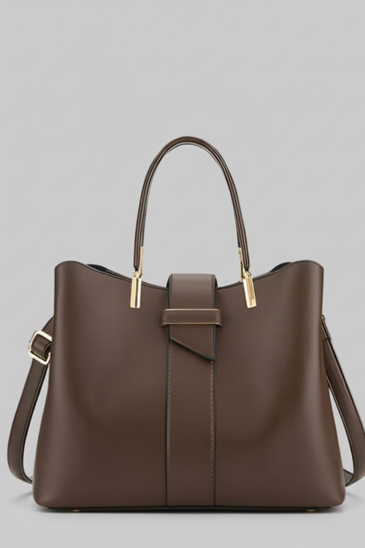 Jasmin | Damen Strukturierte Schultertasche mit Griffen und Riemen