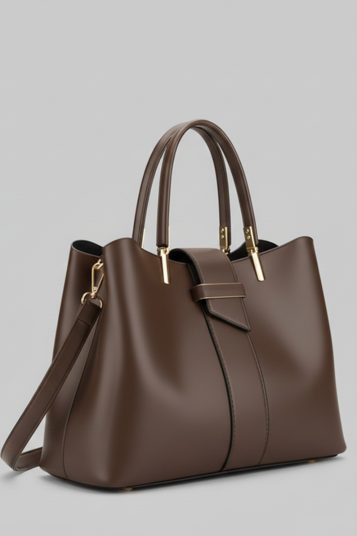 Jasmin | Damen Strukturierte Schultertasche mit Griffen und Riemen