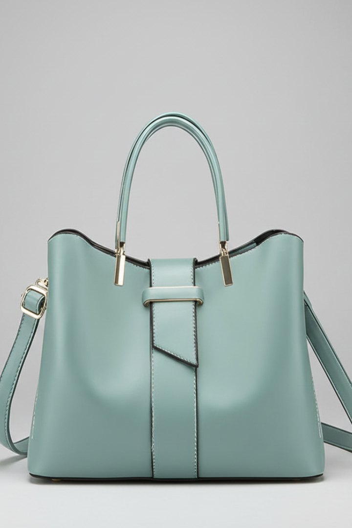 Jasmin | Damen Strukturierte Schultertasche mit Griffen und Riemen