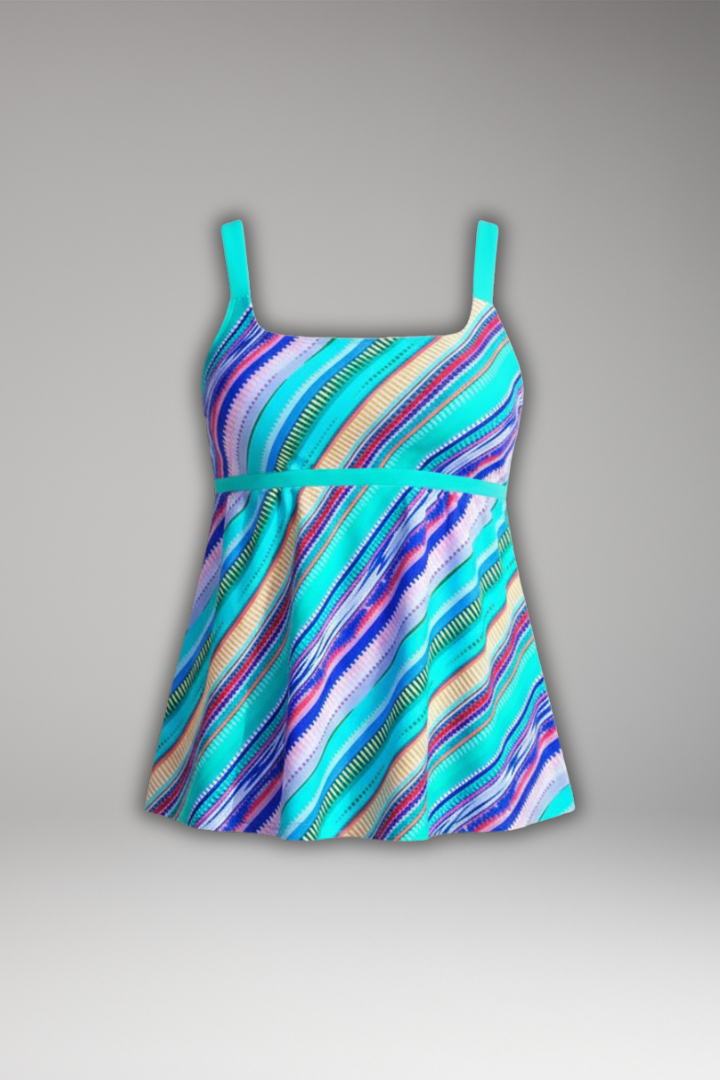 Franziska | Damen gestreiftes Tankini-Set mit Badeshorts
