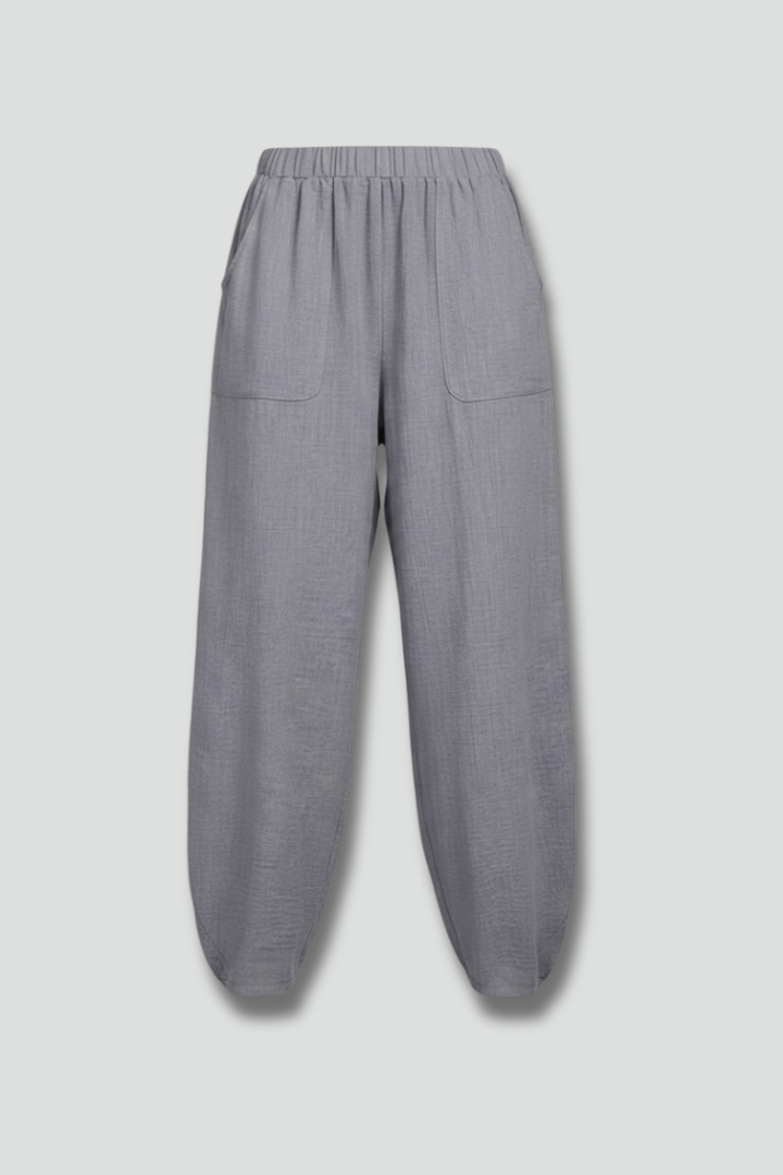 Claudia | Damenhose mit Elastischem Bund und Seitentaschen