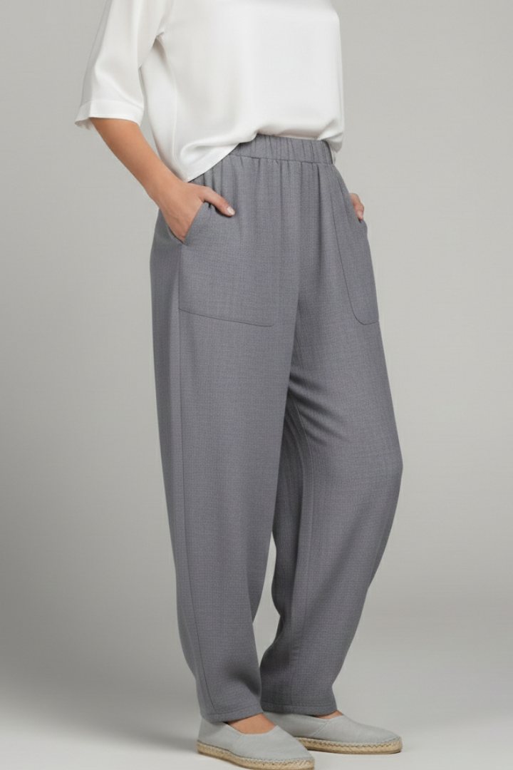 Claudia | Damenhose mit Elastischem Bund und Seitentaschen