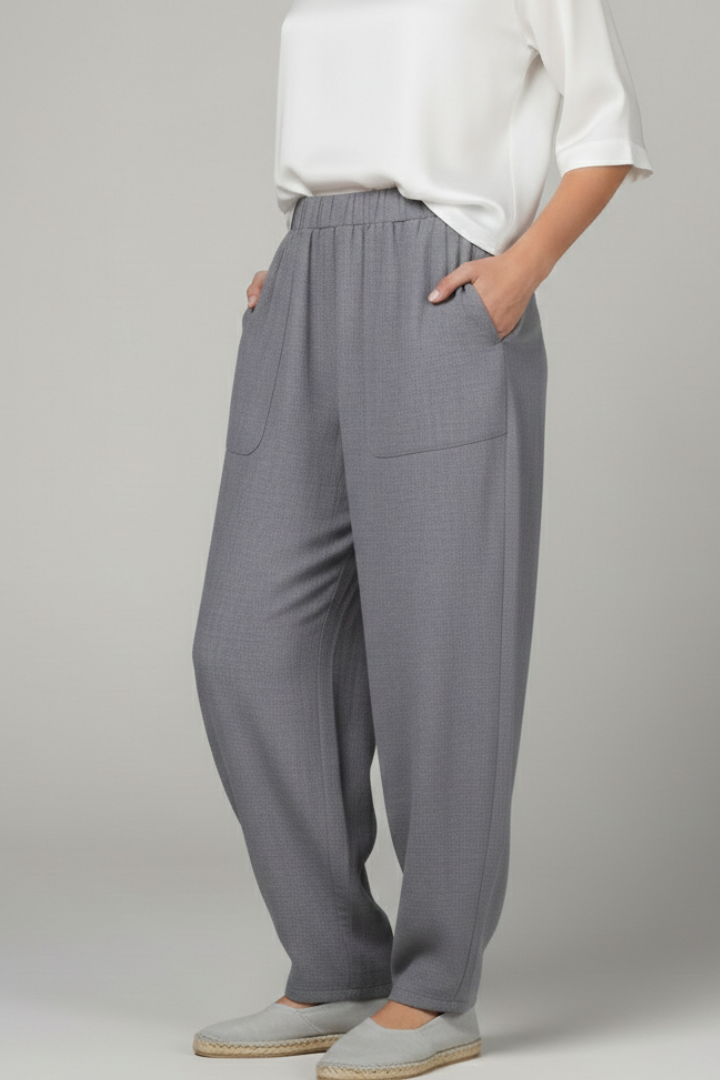 Claudia | Damenhose mit Elastischem Bund und Seitentaschen