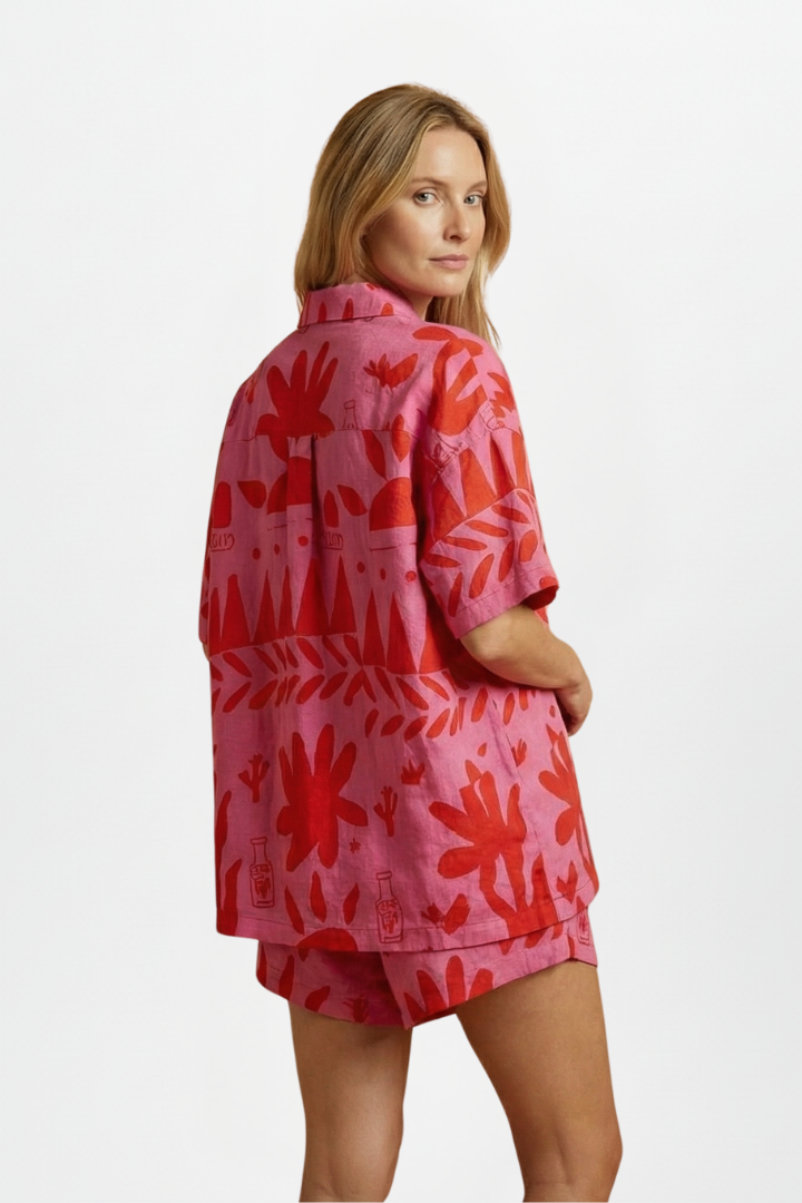 Claudia | Damen-Zweiteiliges Set mit bedruckten Shorts