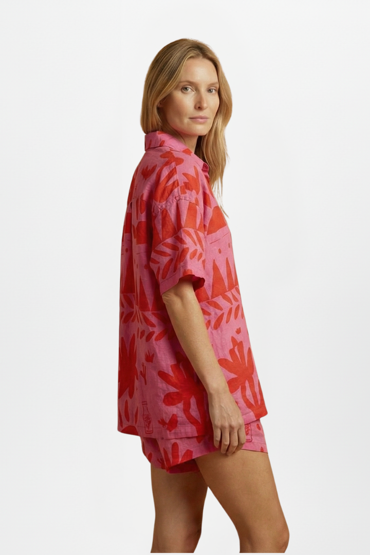 Claudia | Damen-Zweiteiliges Set mit bedruckten Shorts