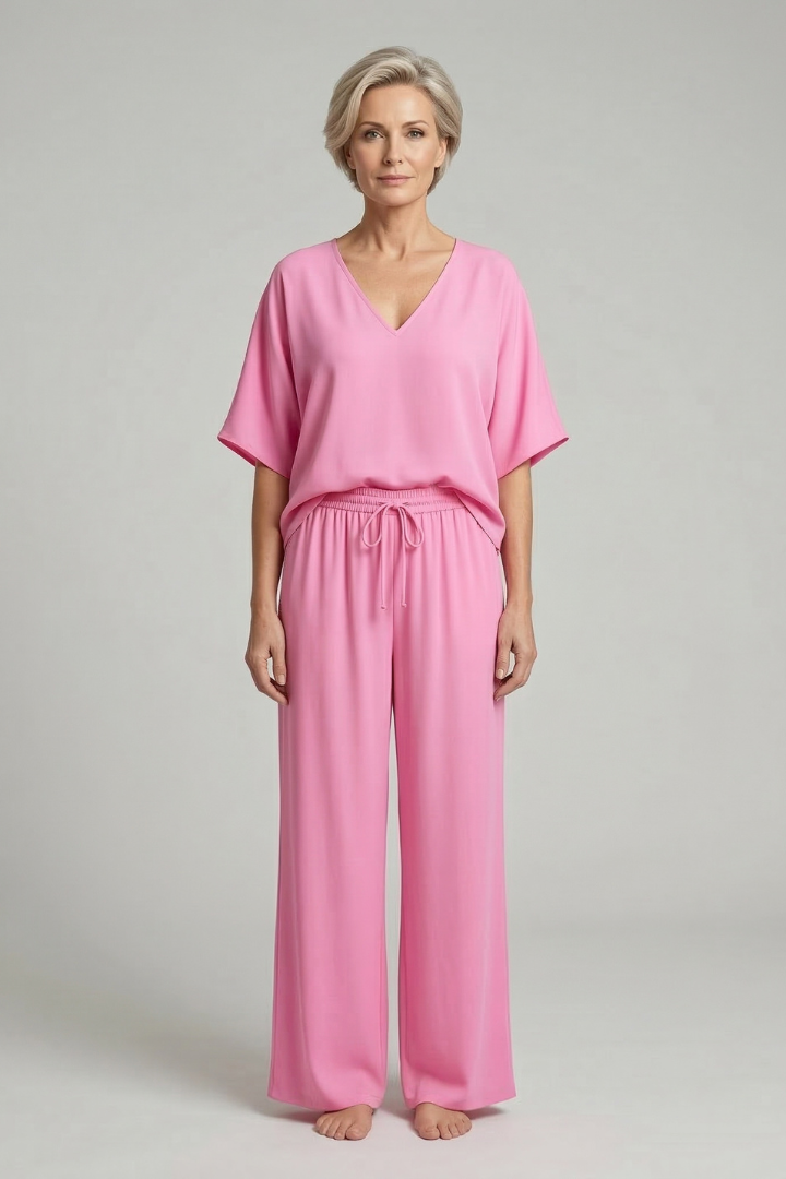 Maria | Damen Zweiteiliges Set mit weiten Hosen
