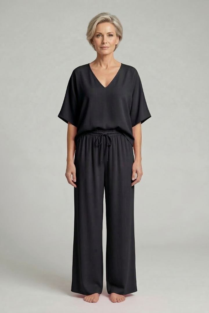 Maria | Damen Zweiteiliges Set mit weiten Hosen