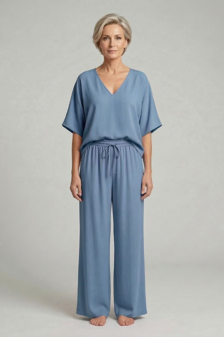 Maria | Damen Zweiteiliges Set mit weiten Hosen