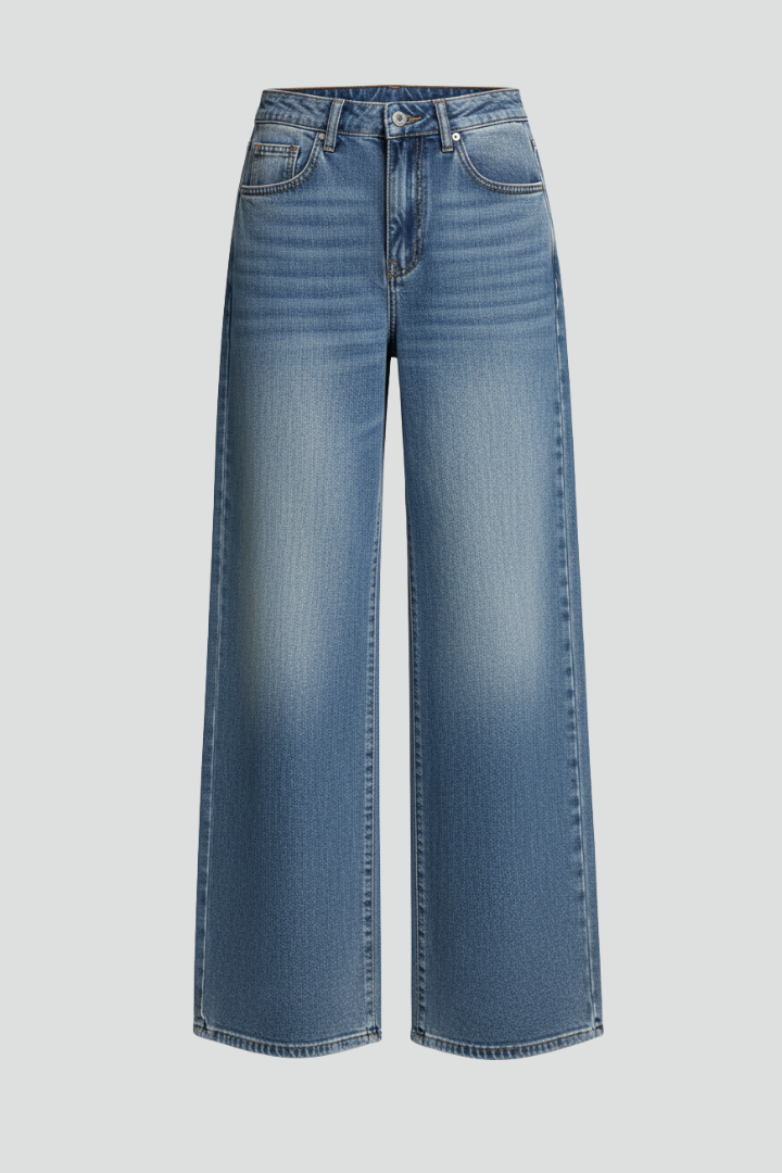 Angela | Damen Relaxed Wide-Leg Denim Jeans