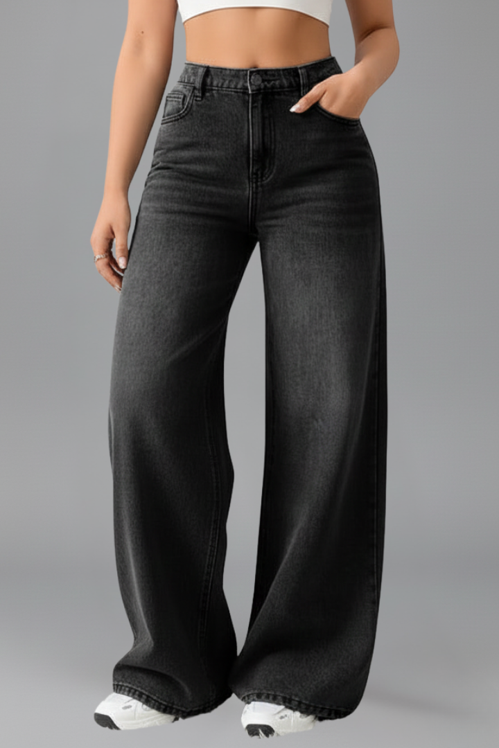 Annika | Damen High-Rise Wide-Leg Denim Jeans